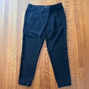 Vince. Polyester joggers with leather pocket trim detail